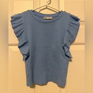 Zara flutter sleeve top